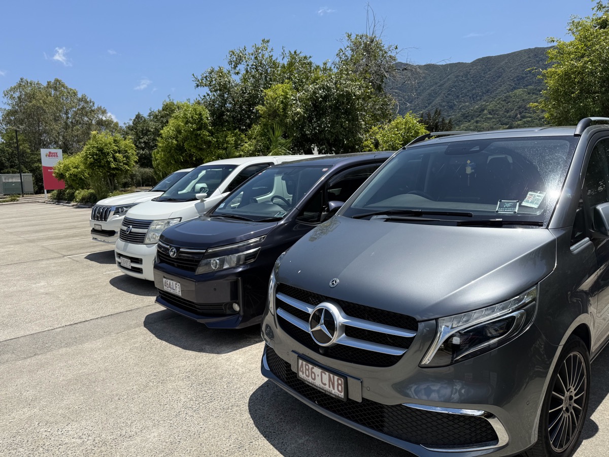 Shared shuttle van fleet Cairns to Port Douglas airport transfer